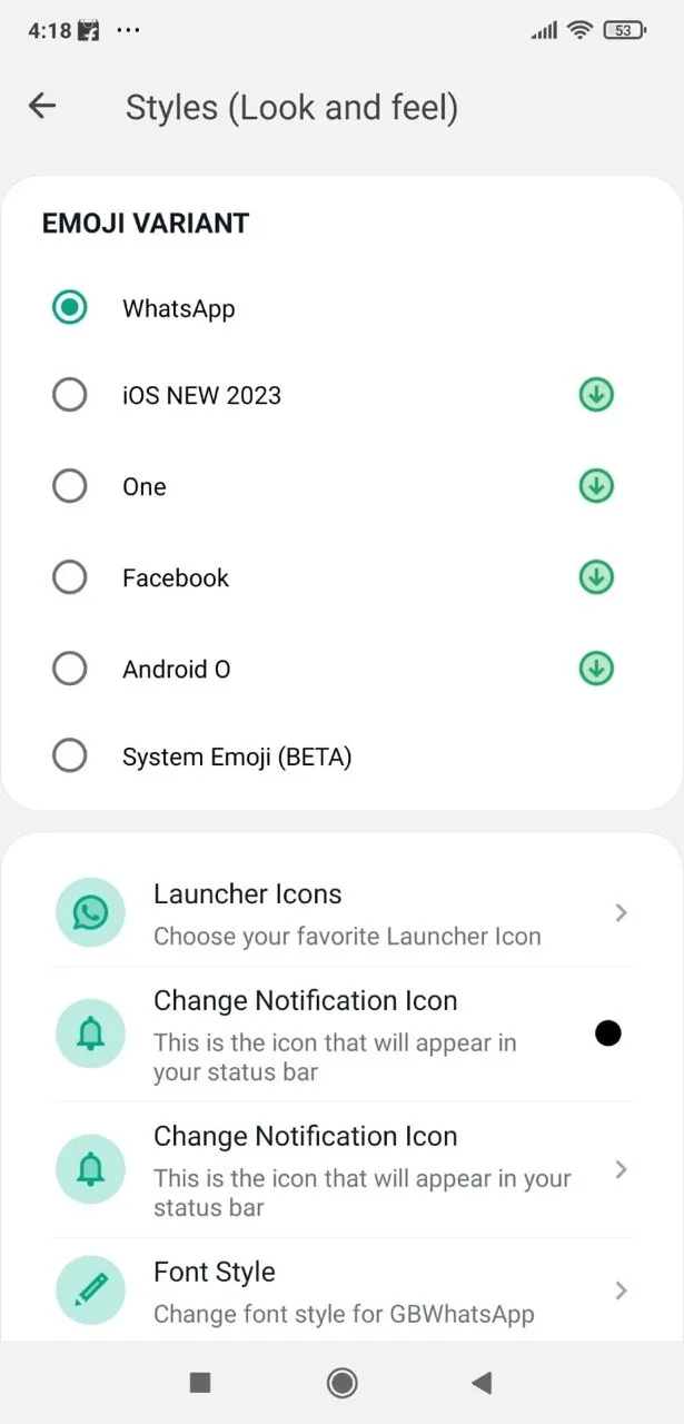 GB WhatsApp Pro look and feel customization